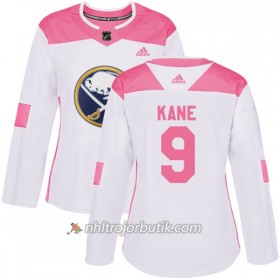 Dame Ishockey Buffalo Sabres Tröja Evander Kane 9 Adidas 2017-2018 Vit Rosa Fashion Authentic